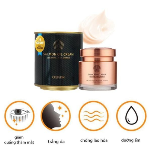Kem Dưỡng Hỗ Trợ Chống Lão Hóa Chiết Xuất Dầu Cá Hồi Cre8skin Salmon Oil Cream (80g)